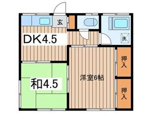 寺田ハイツ１号棟の物件間取画像